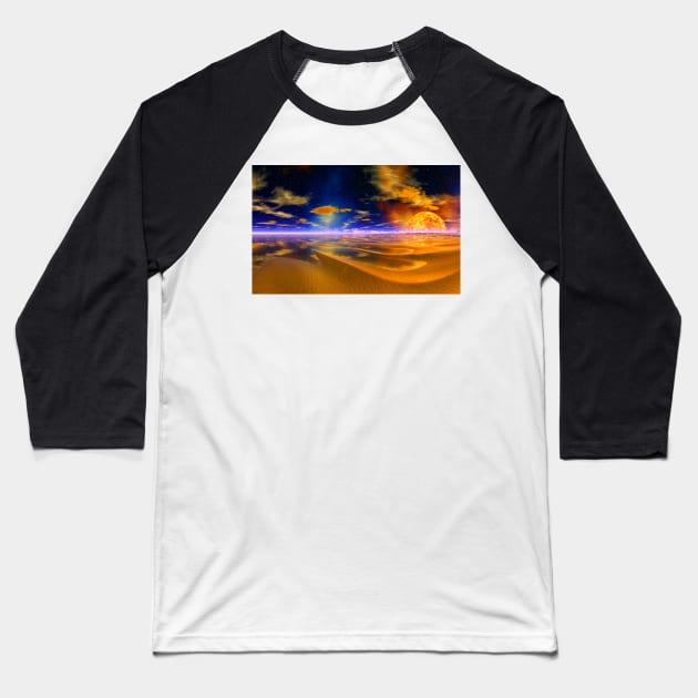 At Worlds End Baseball T-Shirt by AlienVisitor